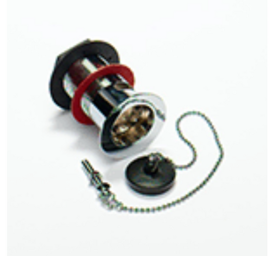 BONDE LAVABO À FENTE AVEC CHAÎNETTE ET TROP-PLEIN COMBINÉS 32 MM