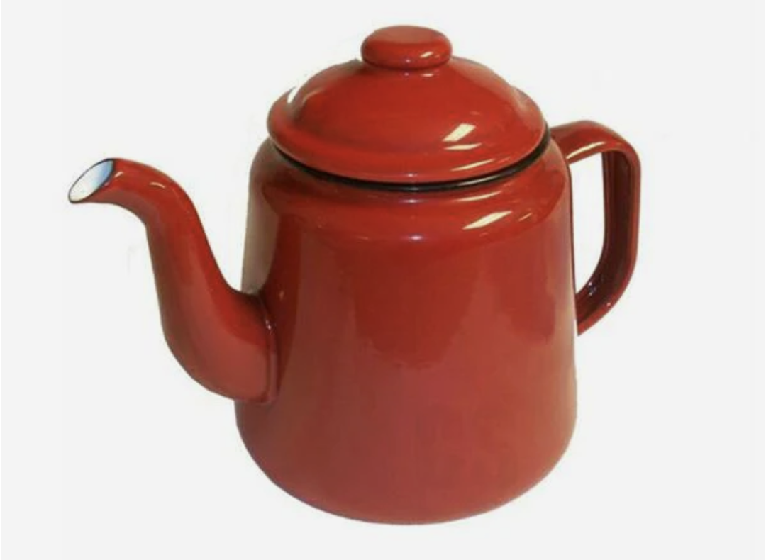 Théière émaillée Falcon rouge 14cm