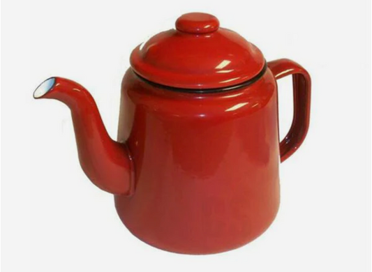 Théière émaillée Falcon rouge 14cm