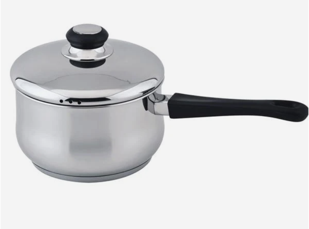 Steelex 16cm Saucepan with lid - Stainless Steel
