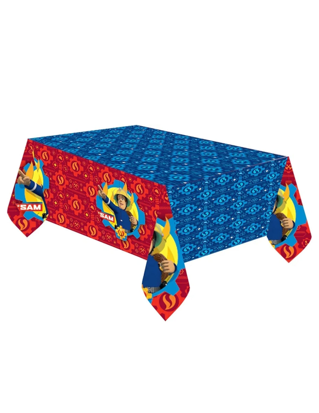 Nappe de Fête en Plastique Sam le Pompier - 1,37 m x 2,6 m