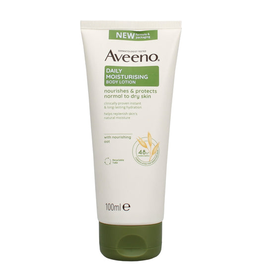 AVEENO 100ML DAILY MOIST BODY LOTION DRY