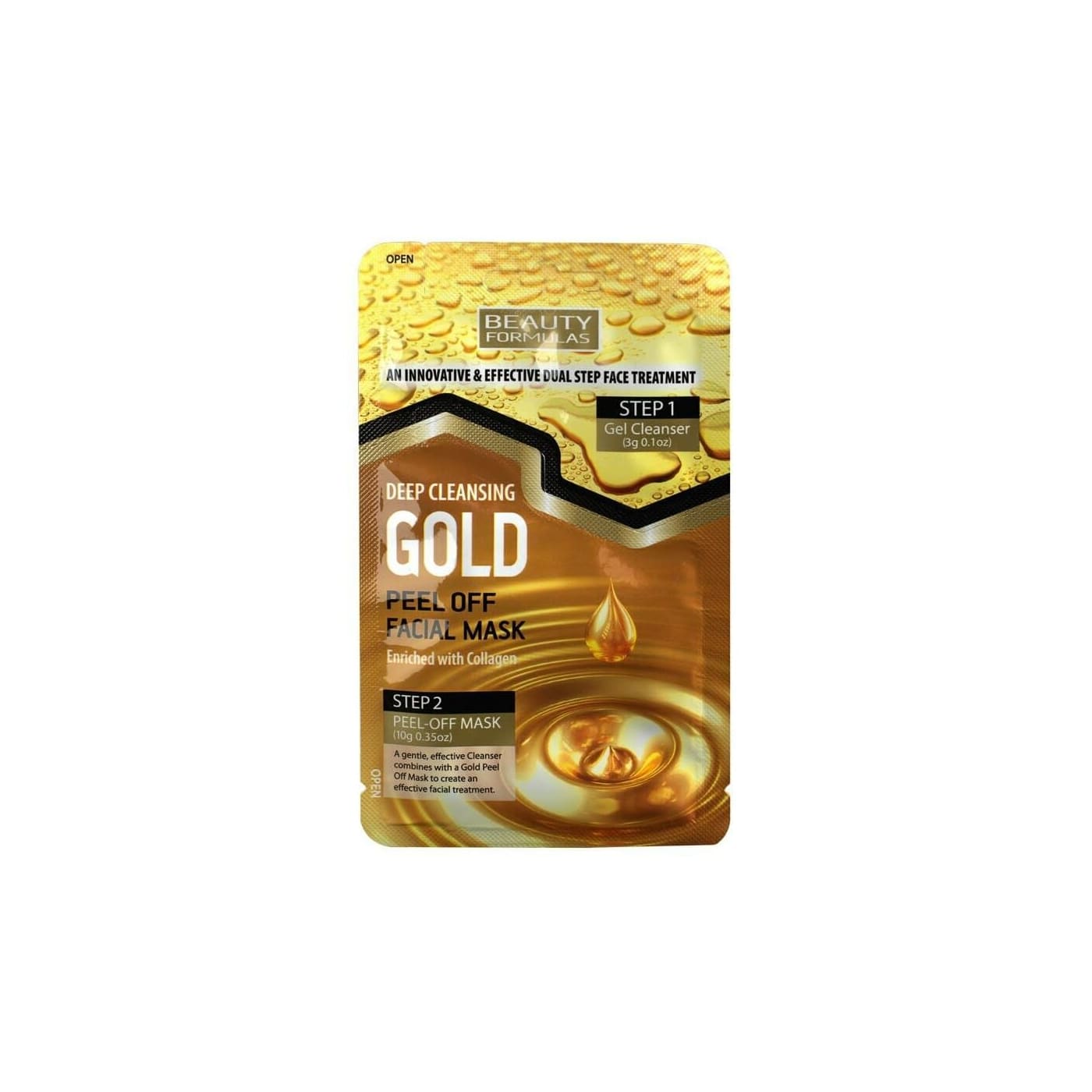 BEAUTY FORMULAS GOLD 3G&10G FACE MASK