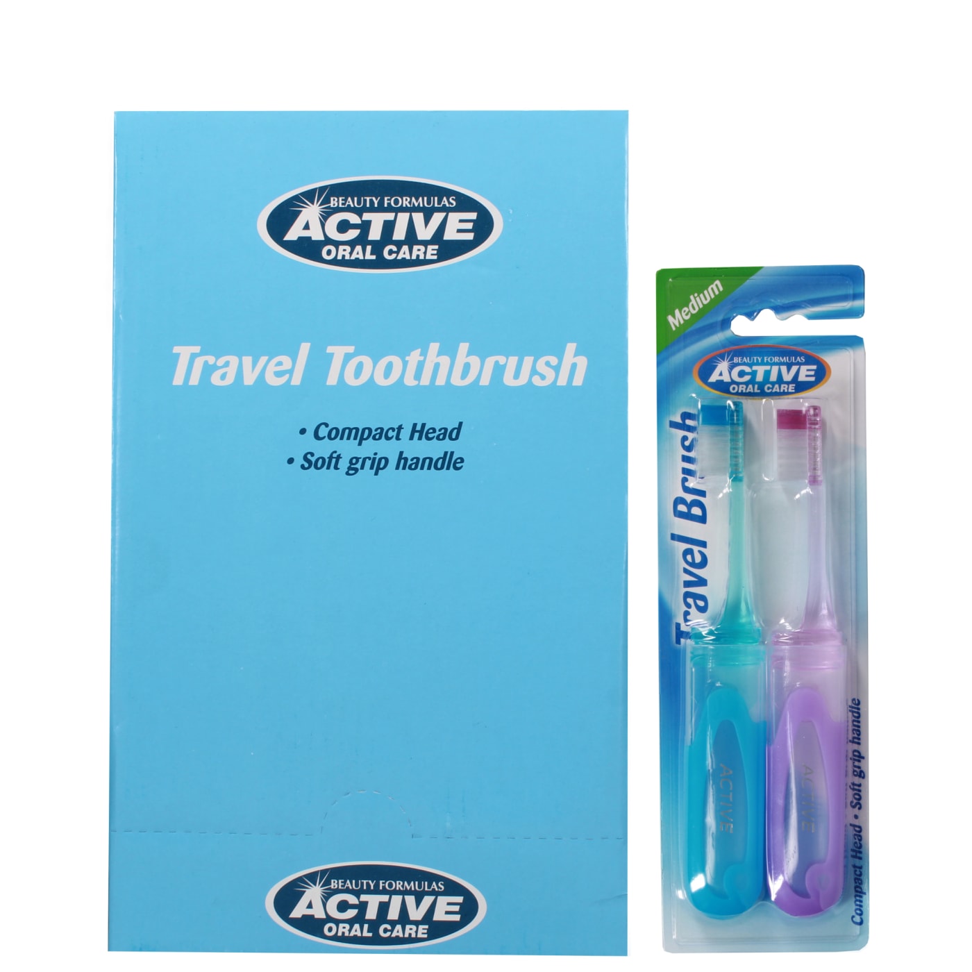 BEAUTY FORMULAS BROSSE À DENTS ACTIVE DE VOYAGE LOT DE 2