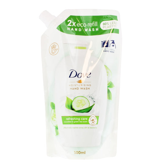 DOVE 500ML LIQUID H/WASH REFILL CUCUMBER