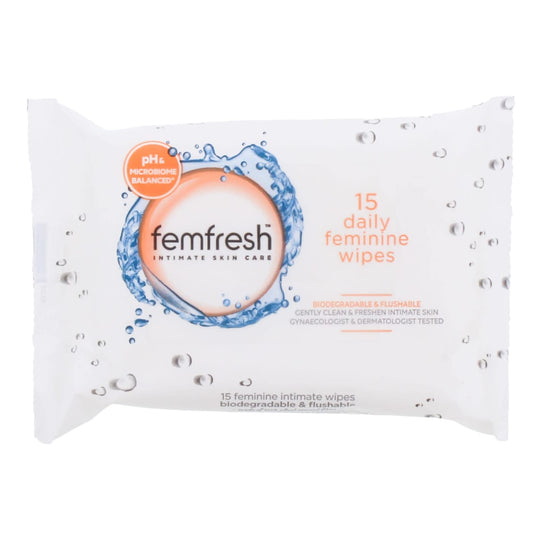 FEMFRESH WIPES 15'S