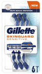 GILLLETT SKIN GUARD DISPO RAZORS SENS 6’S