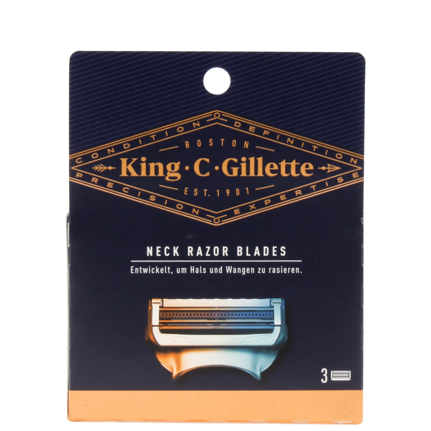 GILLETTE KING C RAZOR BLADES 3'S