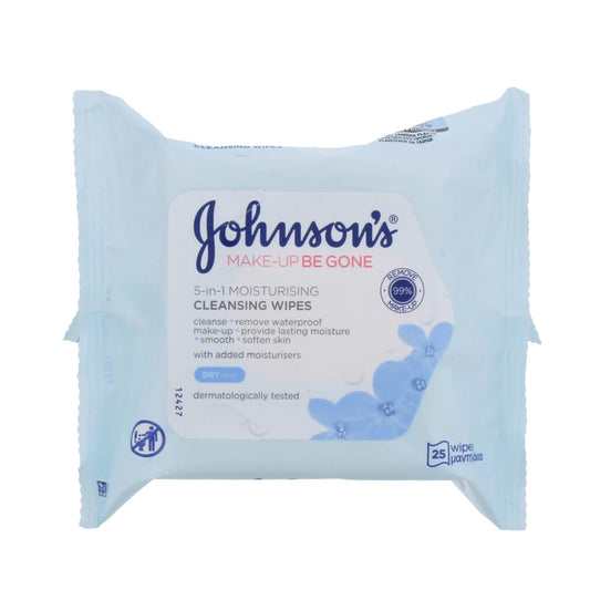 JOHNSONS MAKEUP WIPES MOIST 25'S