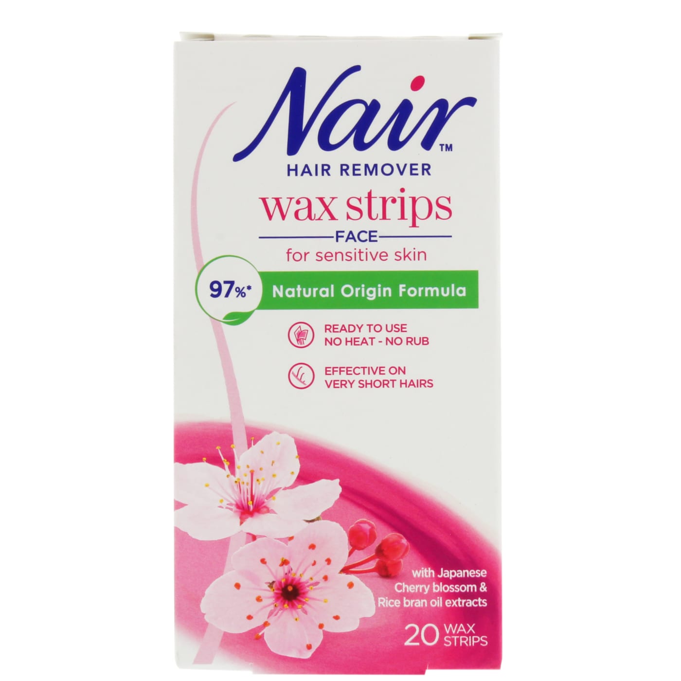 NAIR NOURISH FACIAL WAX STRIPS 20'S