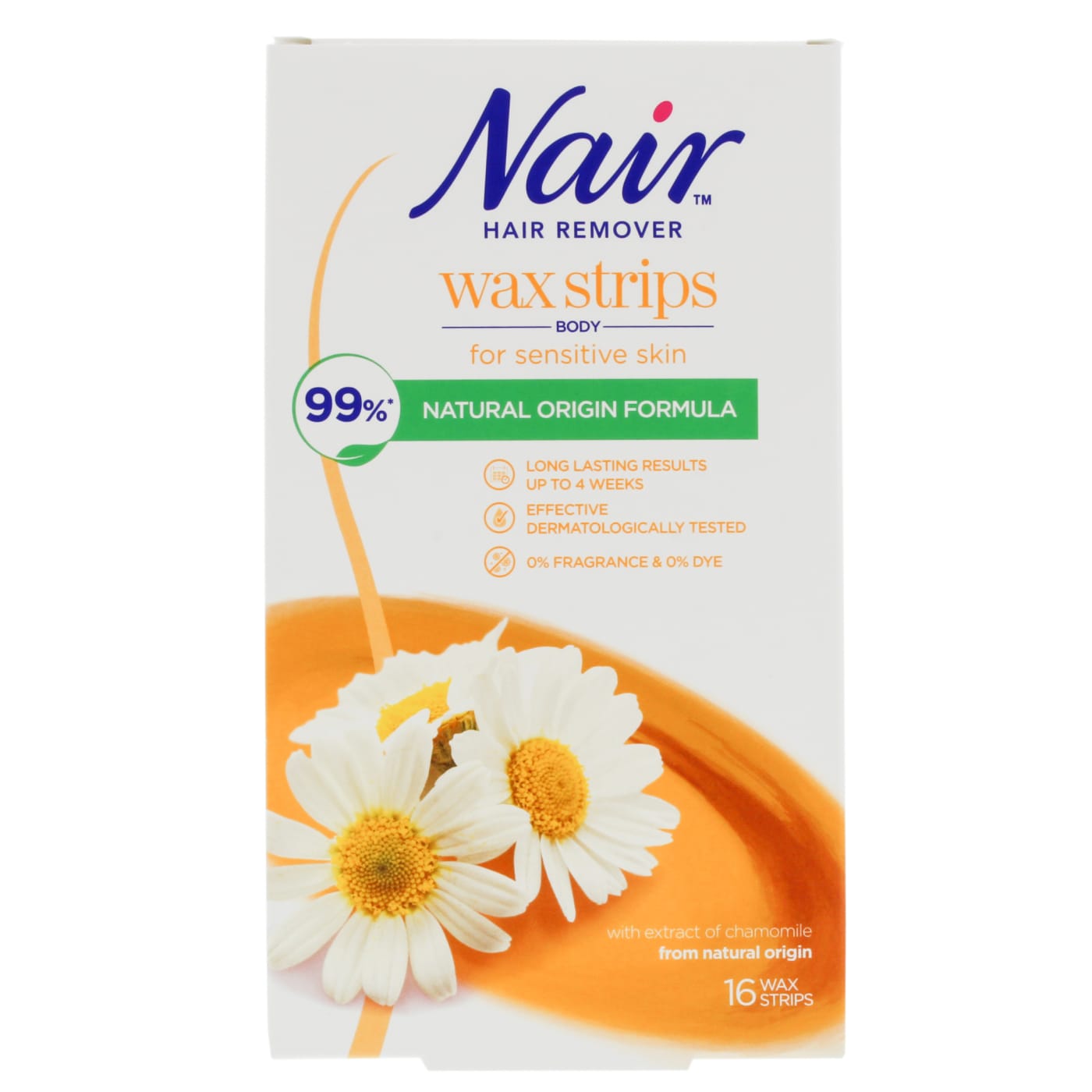 NAIR BODY WAX STRIPS 16'S