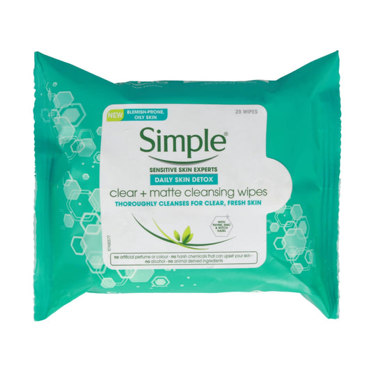 SIMPLE FACIAL WIPES 25'S