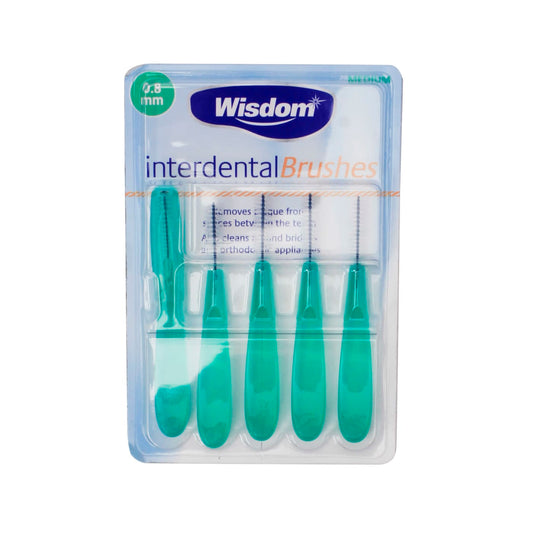WISDOM INTER BRUSHES 0.8MM GREEN 5'S
