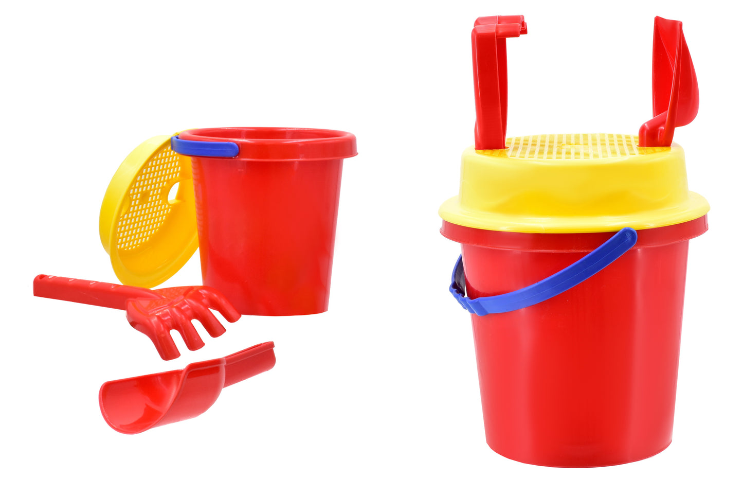 6" / 15.5cm Plain Colours Mid Size Bucket Set - Vibrant & Versatile