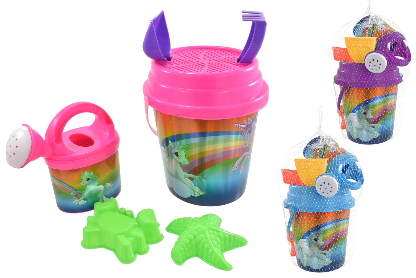 Magical 15 cm 7 pièces seau Licorne - Éveillez la joie à chaque instant de jeu