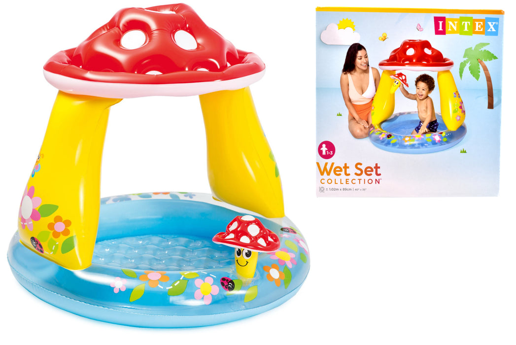 Mushroom Baby Pool 40 x 35in - Perfect Splash Fun for Ages 1-3 Yrs