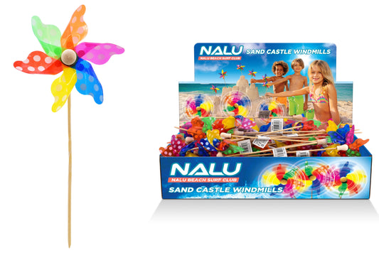 Unique Metallic Sand Castle Windmill - Display Box | Add Whimsical Charm to Your Decor