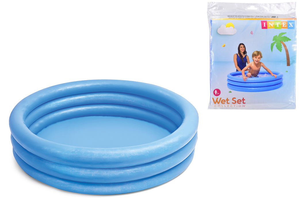 45" x 10" 3 Ring Crystal Blue Pool (Np) - Ideal for Summer Fun