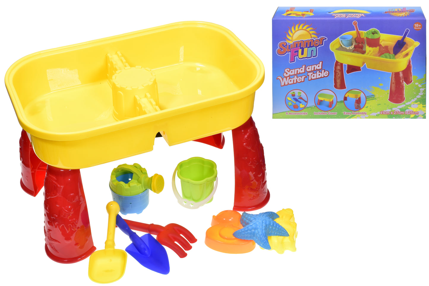 Table de sable et d'eau interactive en boîte couleur pour des heures de jeu amusantes pour les enfants