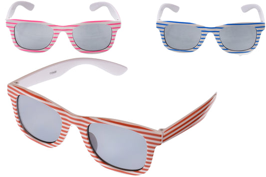 Stylish Girls Plastic Candy Striped Sunglasses | Trendy Eyewear for Kids