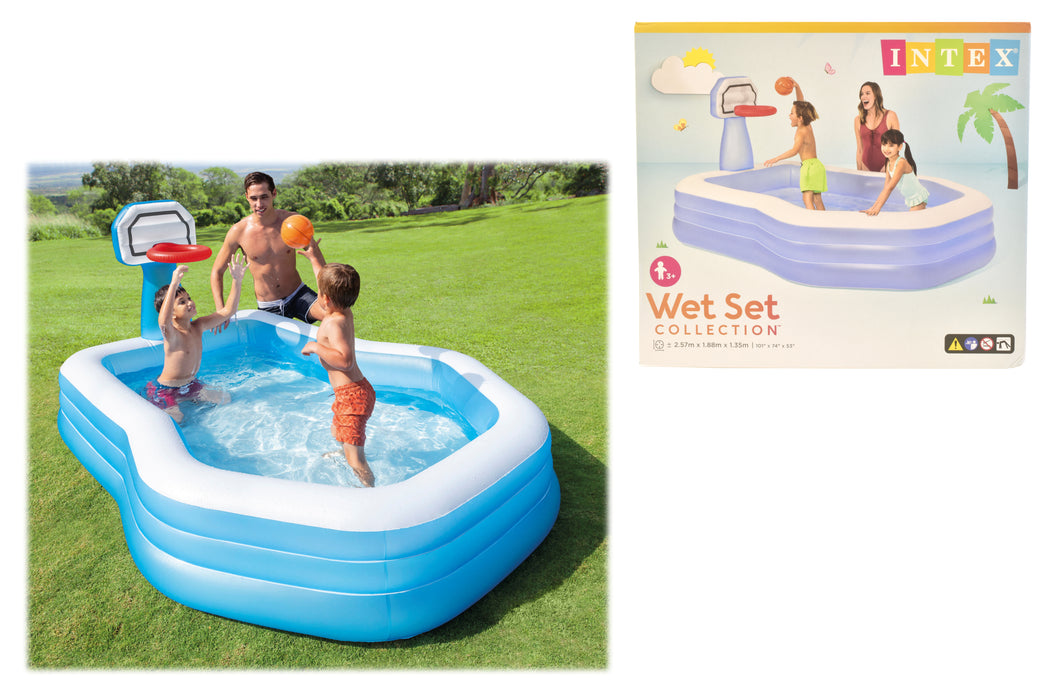 the Swim Center Shootin' Hoops Family Pool - 101 x 74 X | Fun Outdoor Activities for All Ages