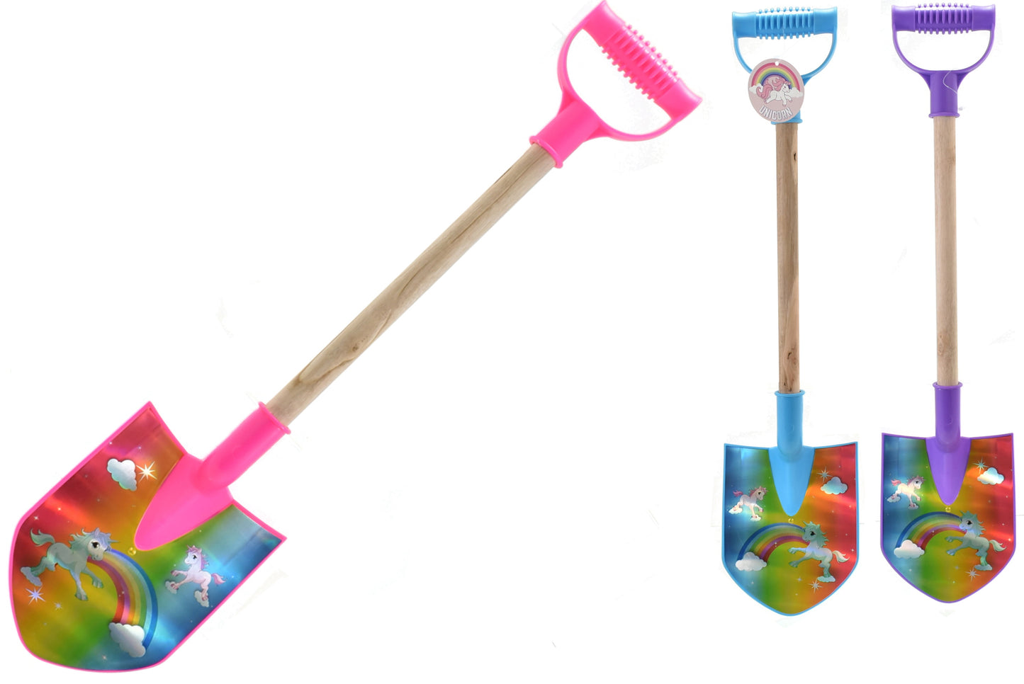 Bêche licorne à manche en bois authentique de 20 po/52 cm | Enchantez votre jardin