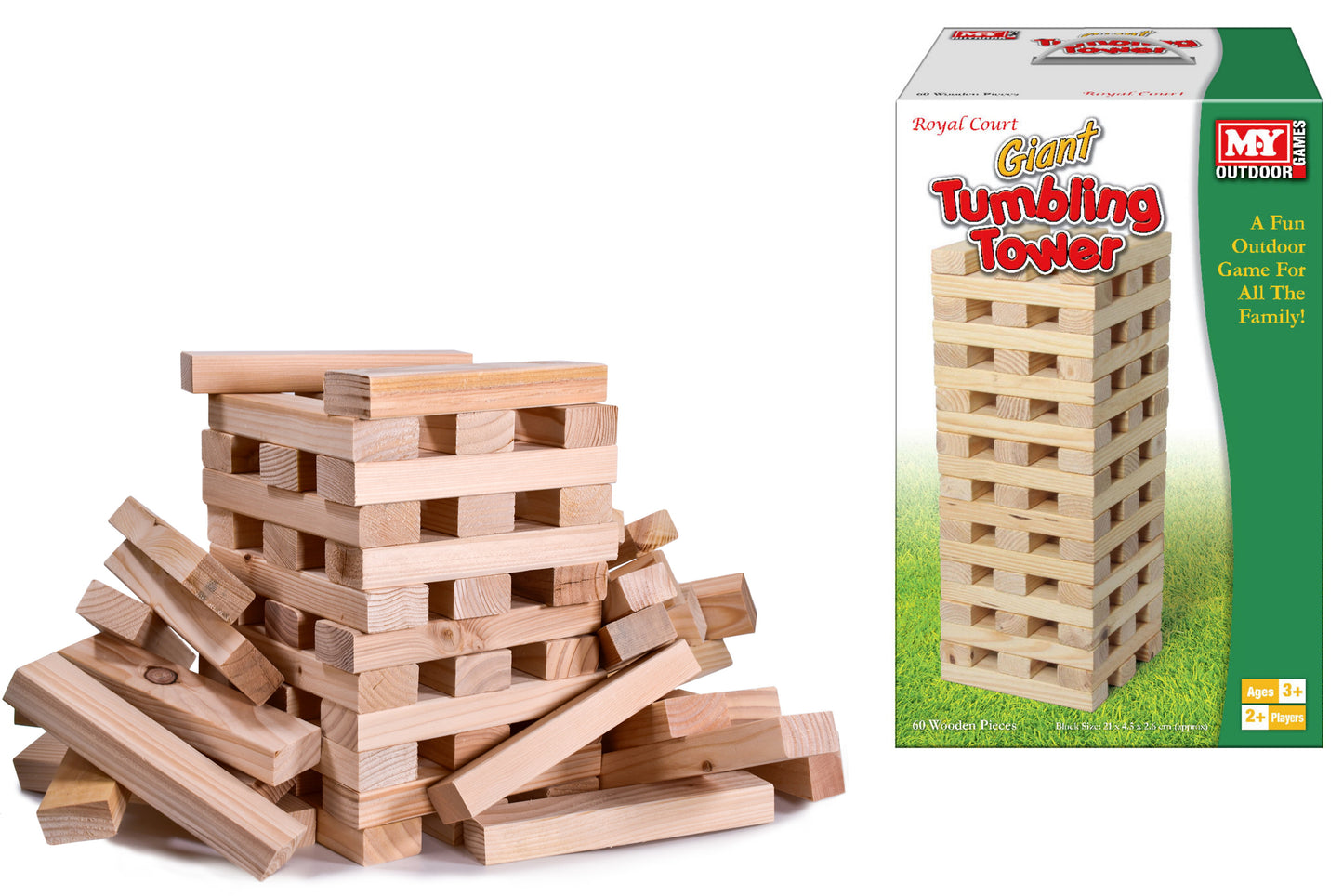 Préparez-vous à vous amuser avec la Tour de Chute Géante en Bois 60 pièces M.Y