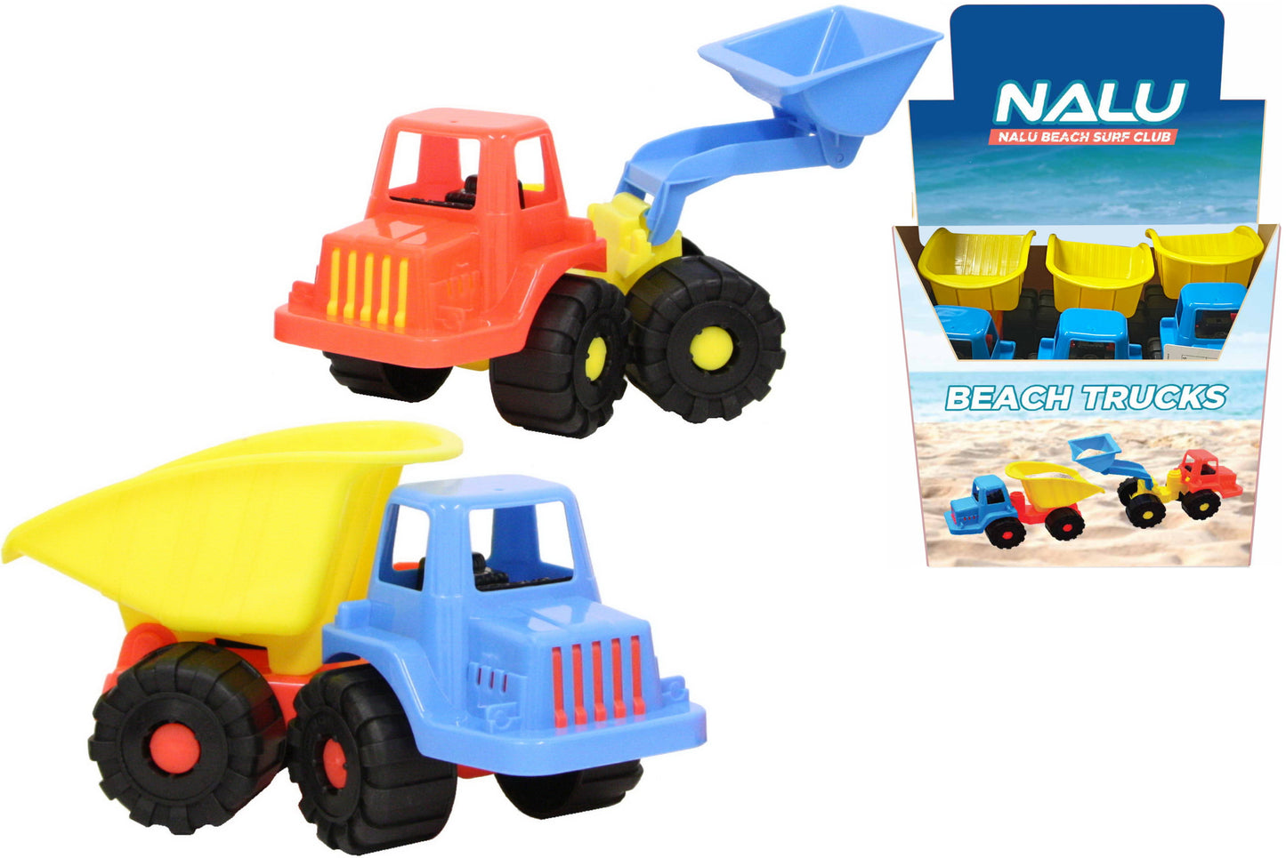 Amusez-vous avec les camions en plastique ! - Boîte de présentation « Nalu » incluse