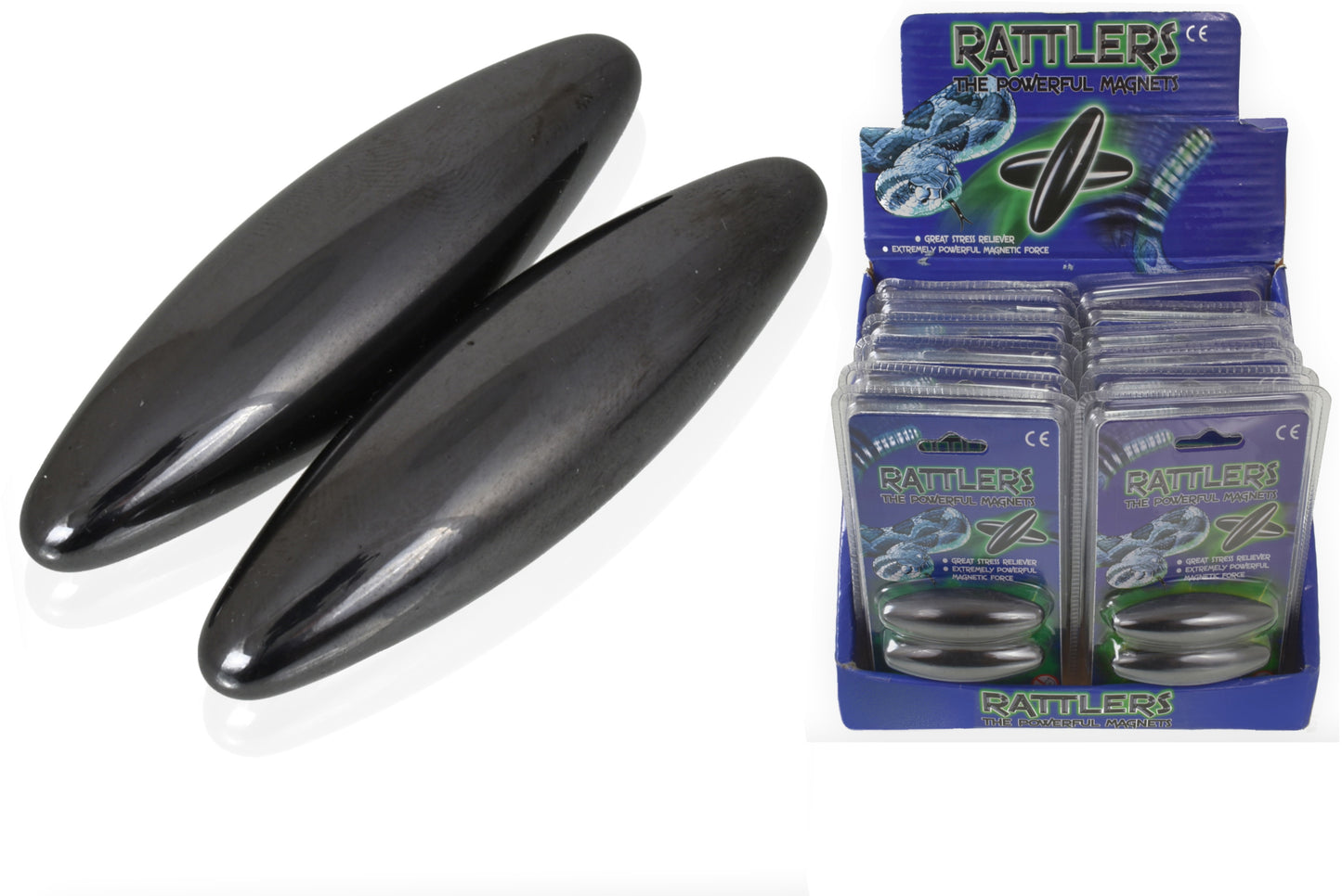 Magnets décoratifs de 6 cm en forme de serpent à sonnettes chantant
