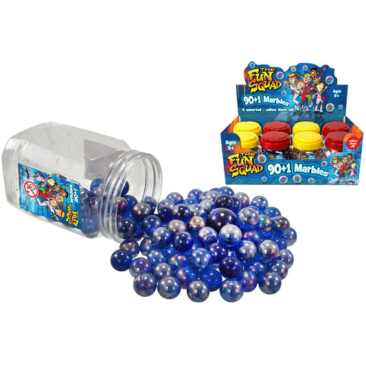 Fun Squad: 90+1 Marbles in PVC Carry Jar - Add Joy to Playtime