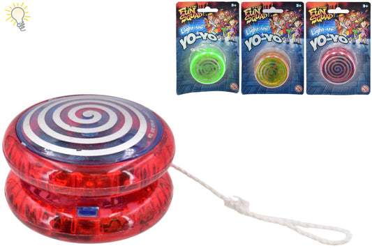 Light Up Yoyo On Blistercard - 3 Assorted Colors the Latest Yoyo Craze