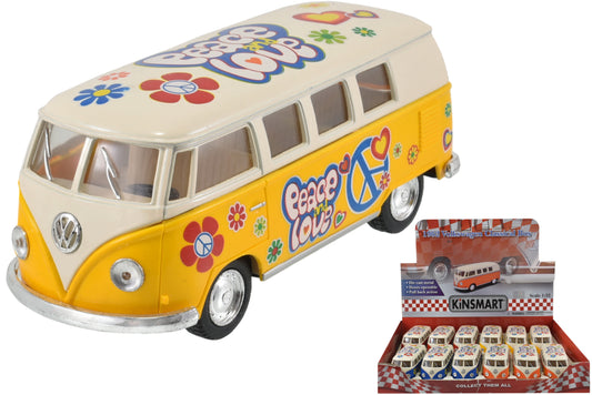 1:32 Scale Diecast VW Campervan with Tampo Print | Collectible Model (4 Assorted Colors)