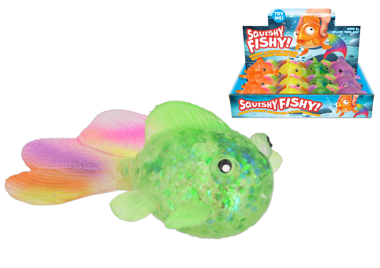 Poisson Câlin - Adorables Jouets Anti-Stress en Boîte Présentoir