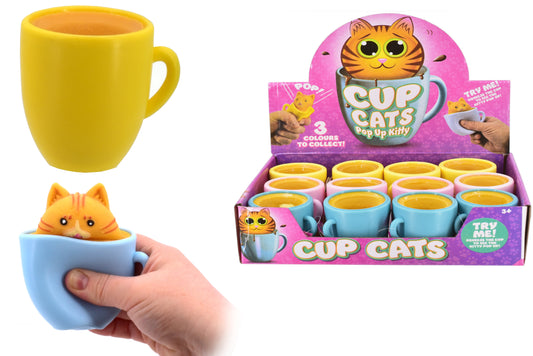 Cute Cup Cats in Display Box: Perfect Gift for Cat Lovers