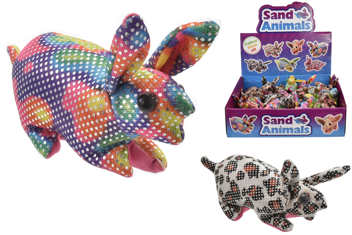 Adorable lapin en sable de 10 cm - Le compagnon de bureau idéal