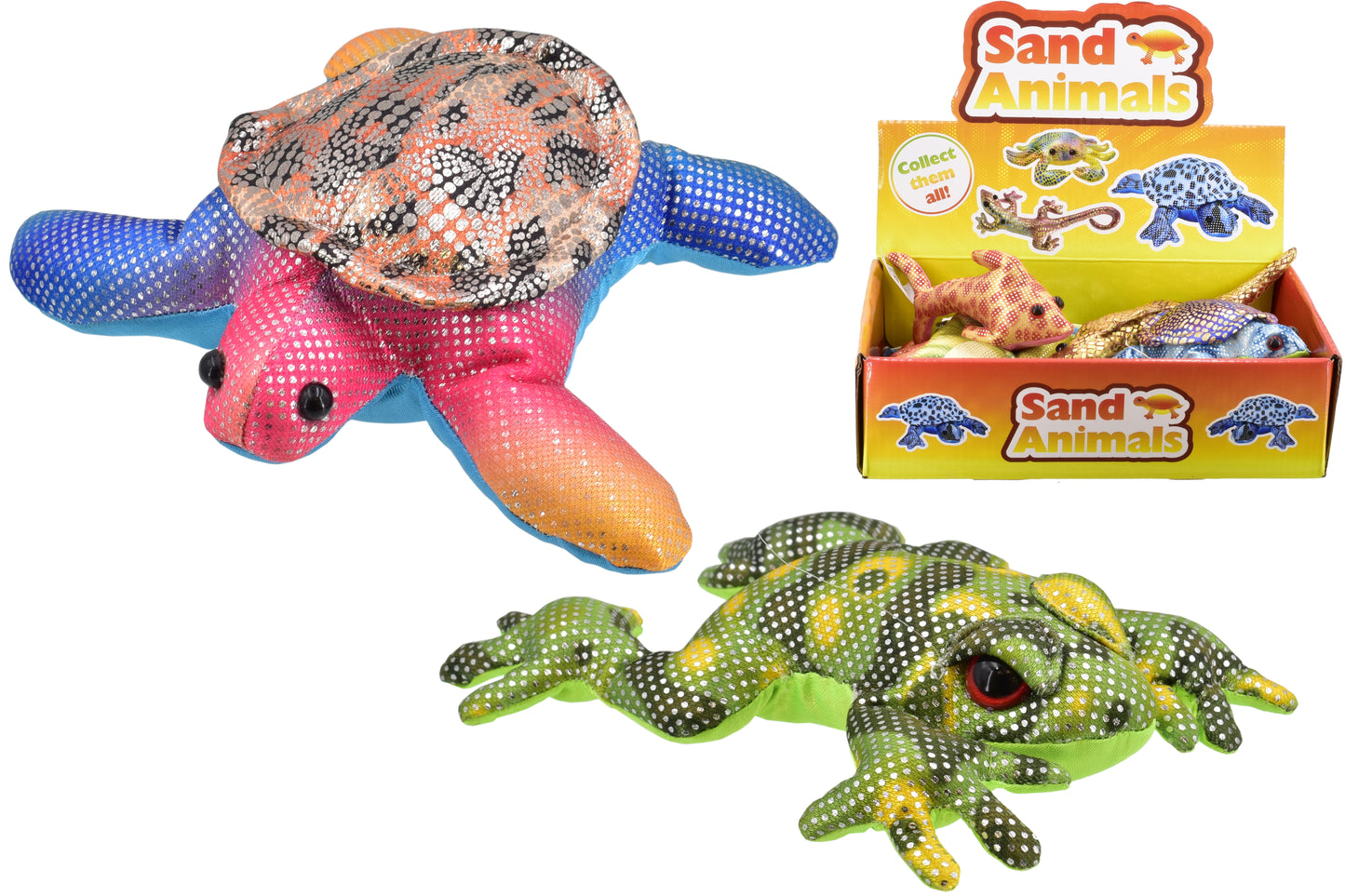 Les animaux en sable les plus mignons de 15 cm dans une boîte de présentation - Parfaits pour les jeux