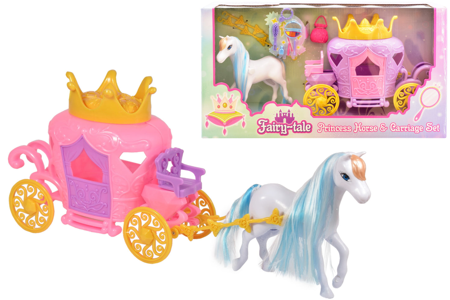 Explorez des aventures imaginatives avec notre ensemble de jeu Cheval et Calèche
