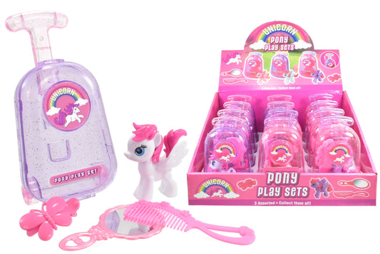 Explore Imaginative Play with  Pony Playset In Carry Case