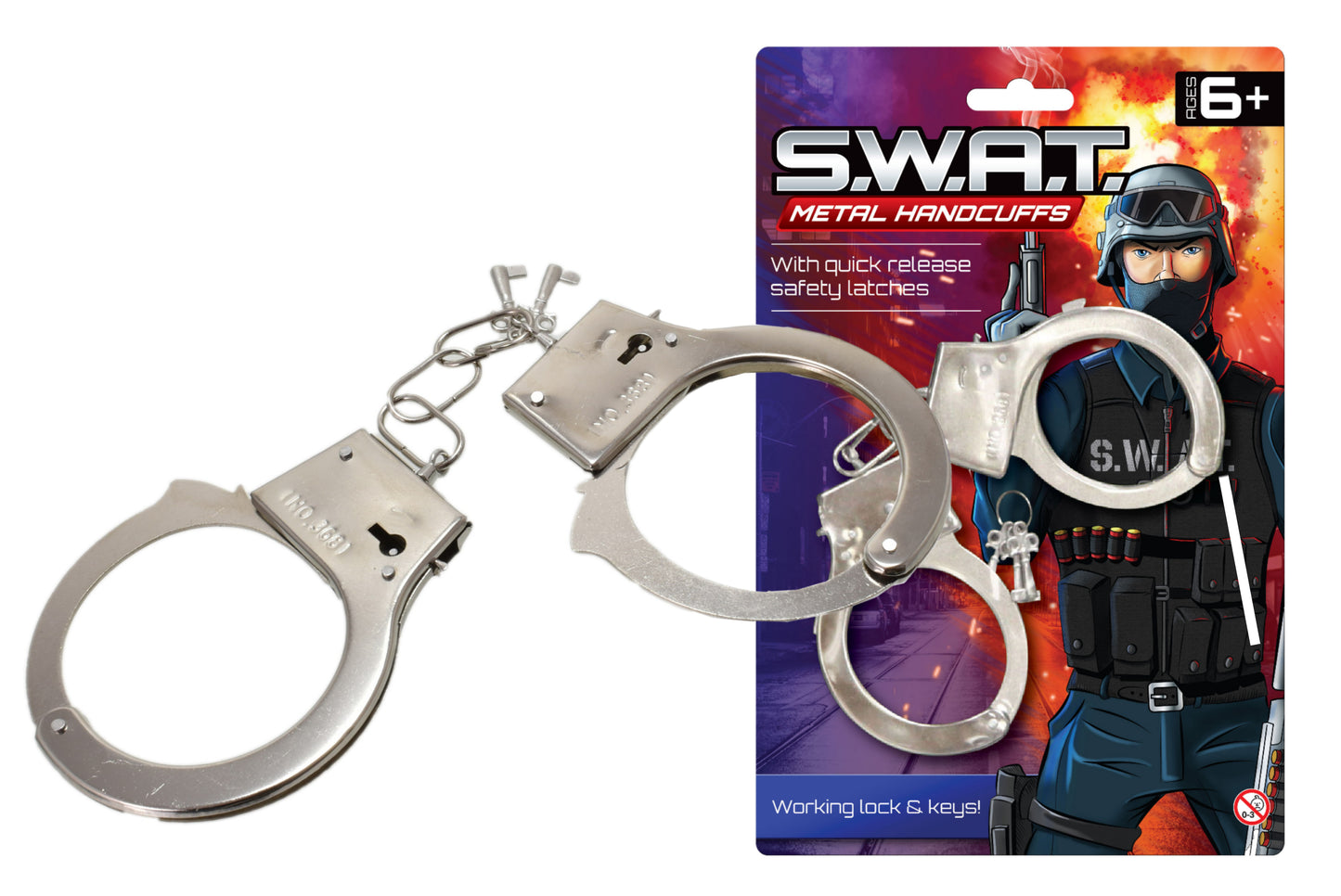 Menottes de police métalliques premium pour une immobilisation sécurisée