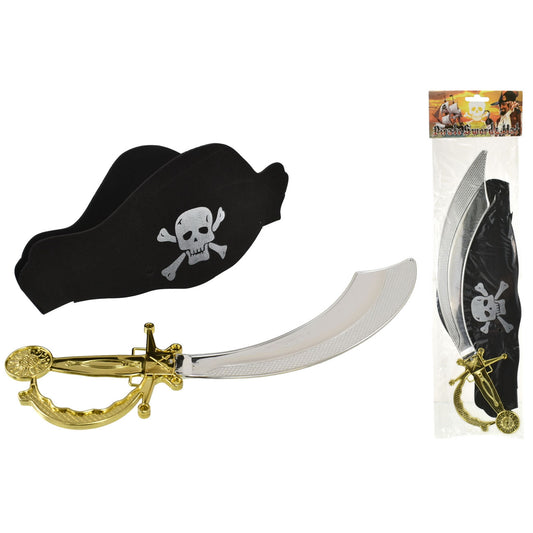 Pirate Hat & Sword Playset: Perfect Costume Accessory for Swashbuckling Adventures