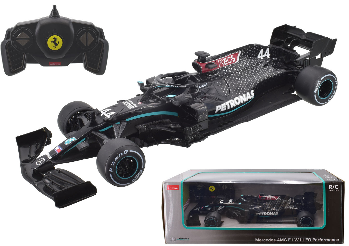 1:18 Scale R/C Mercedes AMG F1 Car - Remote Control Formula 1 Model