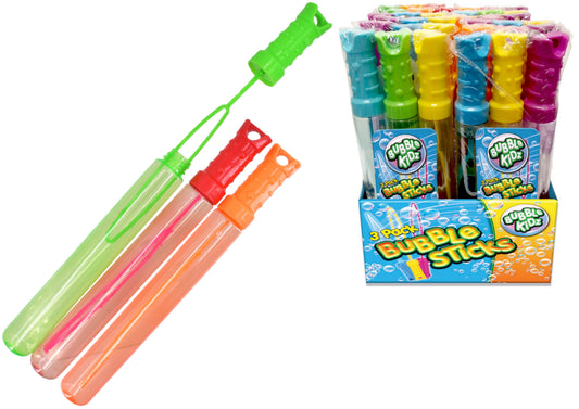 the Best 3 Pack Bubble Sticks (3x60ml) In Display Box  Bubble Fun for Kids
