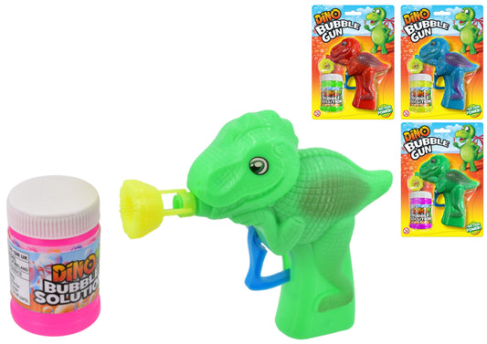Dino Friction Bubble Gun: Exciting 3-Colored Blistercard Pack