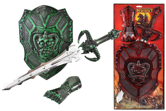 Medieval Knight Weapon Set on Tie Card - Authentic Accessories for Enthusiasts
