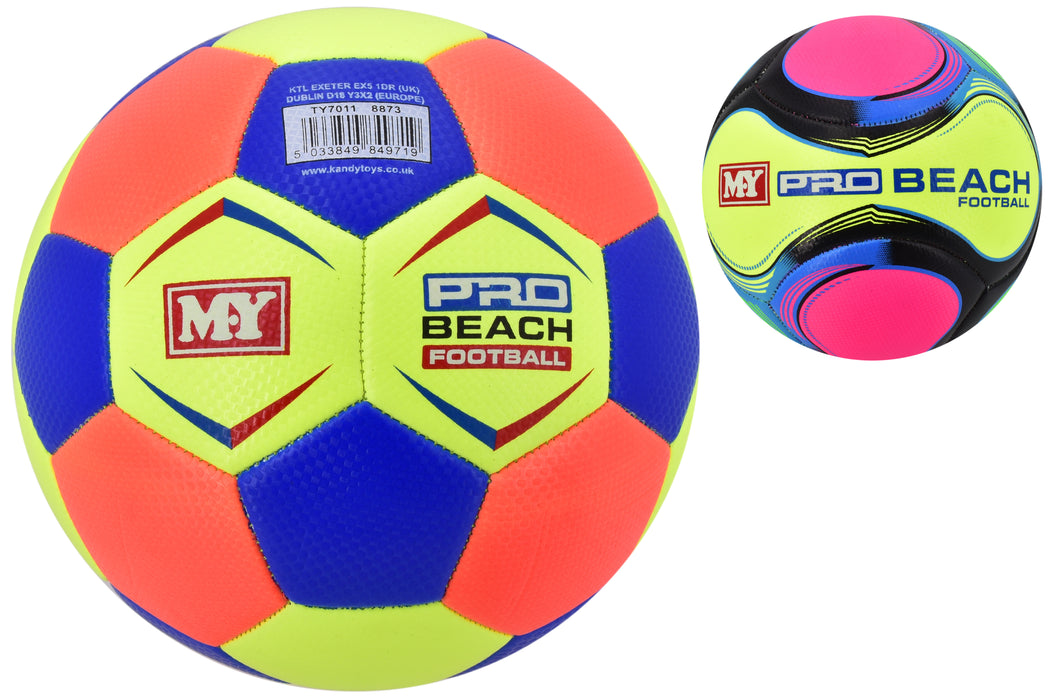 Size 4 Beach Soccer Ball - Deflated | Fun Outdoor Activity | 2 Assorted Colors