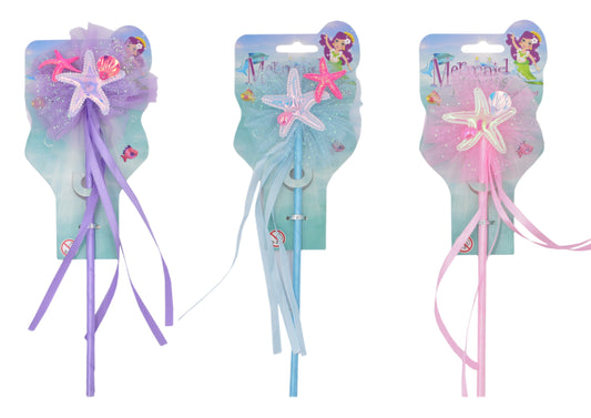 Magical Mermaid Wands Set - Unique Tie-On Card Design