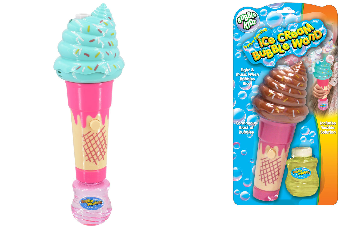 Baguette à Bulles de Crème Glacée à Piles, Jouet Amusant pour Enfants