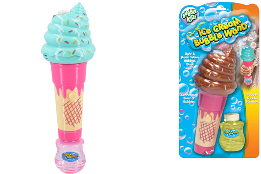 Battery Operated Ice Cream Bubble Wand  Fun Bubble Blower Toy for Kids