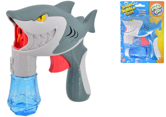 Friction Shark Bubble Gun on Blister Card  Fun Bubble Blowing Toy for Kids