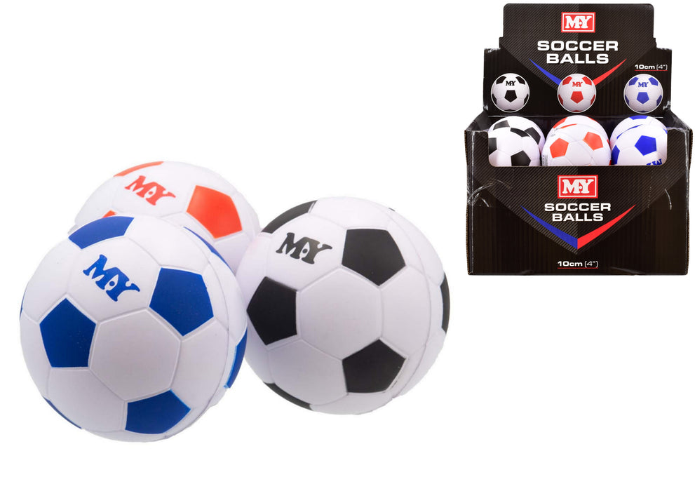 High-Quality 4" PU Footballs in Display Box by M.Y - 3 Assorted Designs